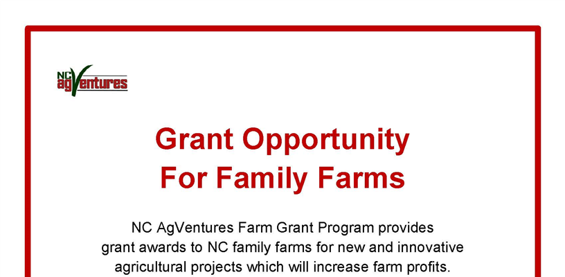 NC AgVentures Farm Grant Program Begins Accepting Applications Oct. 15